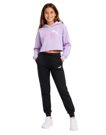 Pantalón Puma ESS 2 COLOR Small No. 1 Logo  FL G "Black-Light Lavender"