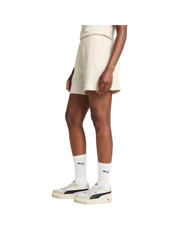 Puma ESS ELEVATED High-Rise Rib Shorts 5" " Alpine Snow"
