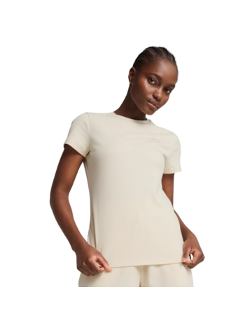 Puma ESS ELEVATED Rib Tee "Alpine Snow"