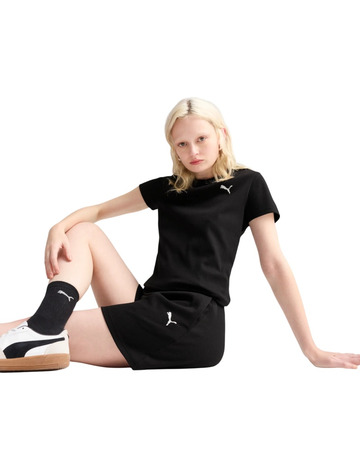 Puma ESS ELEVATED Rib Tee "Black"