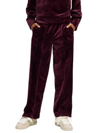Pantalón Niña Puma ESS ELEVATED Velour Straight "Ruby Noir"