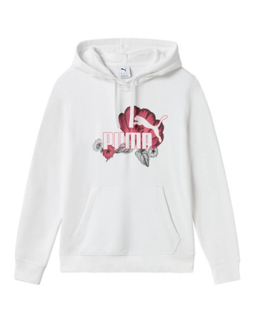 Puma ESS+ Floreal Big Logo Hoodie TR "White"