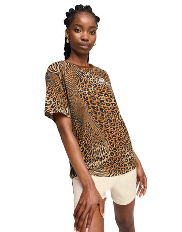 Puma ESS GRAPHIC ANIMAL Relaxed AOP Tee "Warm beige"
