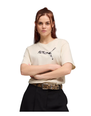 Camiseta mujer Puma ESS GRAPHIC Animal Relaxed Tee "Alpine Snow"