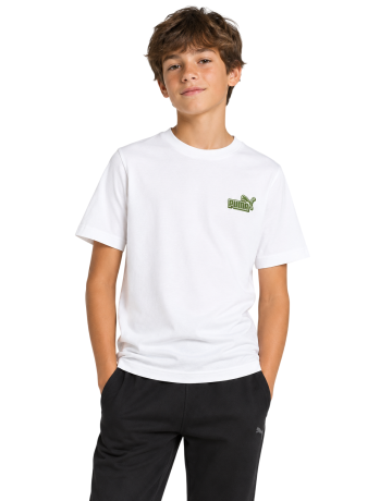 Camiseta Niño Puma ESS LOGO LAB Relaxed Back Graphic B "White-Earthy Green"