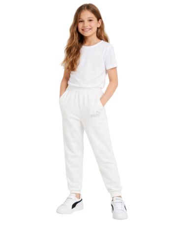 Pantalòn Niña Puma ESS Rhinestone  TR G "White"