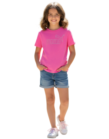 Camiseta Niña Puma ESS Rhinestone  G "Mauve Pop"