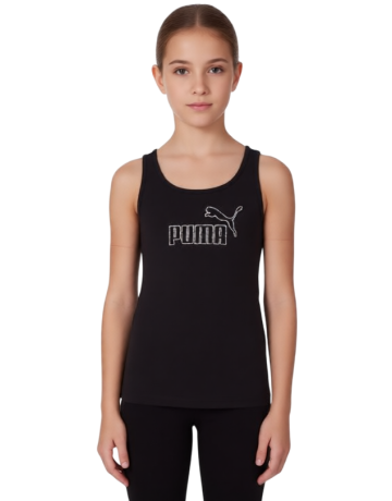 Camiseta Niña  Puma ESS Logo Tank Rhinestone G "Black"