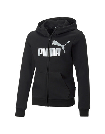 Puma Girls ESS+ Logo Full-Zip Hoodie FL