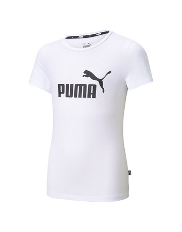 Puma Girls Essentials Logo Tee "White"
