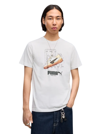 Camiseta Puma GRAPHICS Sneaker "White Glow Heather"