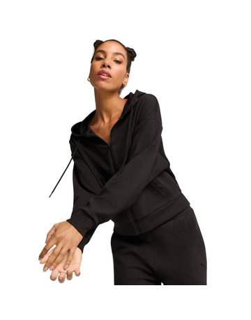 Puma HER Comfort Crop Full-Zip Hoodie "Black"