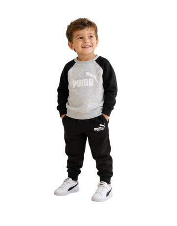 Chándal infantil Puma MINICATS ESS Raglan FL INF "Black-White"