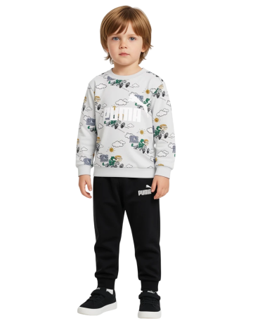 Chándal infantil Puma MINICATS SUPER PUMA AOP FL INF "White Glow Heather"