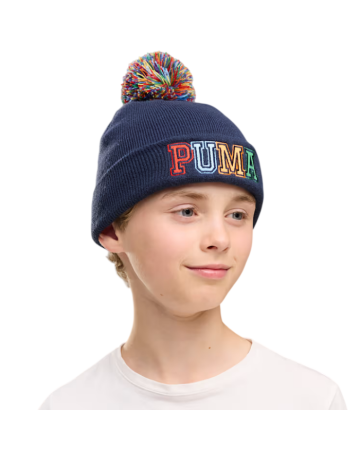 Puma Gorro beanie de corona media Pom Pom "Navy "