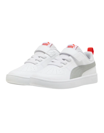 Zapatillas Niño/a Puma Rickie AC+ PS "White-Gray Echo-Red Flash"