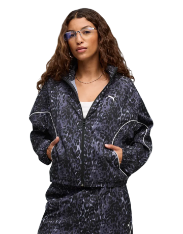 Chaqueta PUMA SPORT ANIMAL Relaxed AOP Full-Zip Woven "Inky Depths"