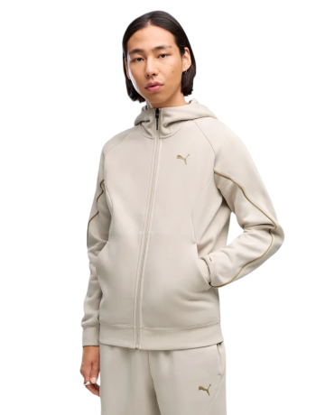 Sudadera Puma con capucha SPORT Graphic Holiday Full-Zip "Silver Fog"