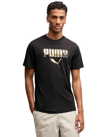 Camiseta PUMA SPORT Graphic Metallic  "Black"
