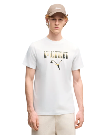 Camiseta PUMA  SPORT Graphic Metallic  "White"