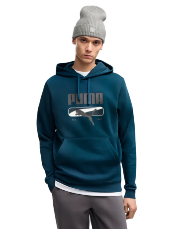 Sudadera PUMA SPORT Logo Play FL "Midnight Petrol"