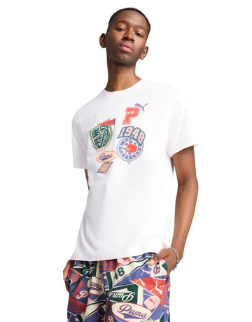 Puma SPORTS LEGACY Front Graphic Tee "White"