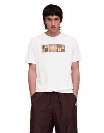 CAMISETA PUMA SUNSET DRIVE Graphic"White"
