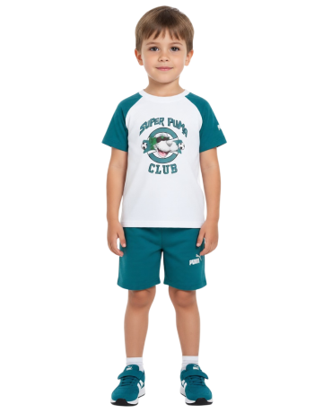 Conjunto Infantil Puma SUPER PUMA  "White-Green"
