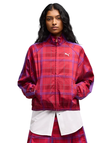 Chaqueta Puma T7 Relaxed Tartan Woven "Garnet Glow"
