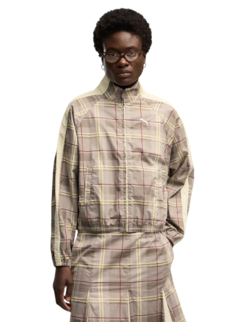 Chaqueta Puma T7 Relaxed Tartan Woven "Mouse Gray"