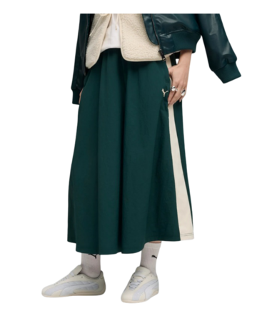 Puma T7 Woven Midi Skirt "Green Terrain"