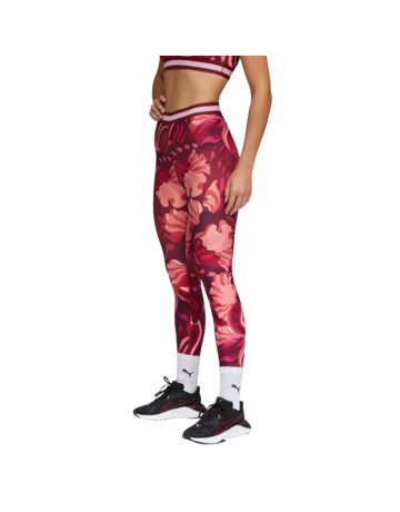 Puma W STRONG FLORAL RIBBON TIGHT - AOP HW 7/8 "Ruby Shimmer"