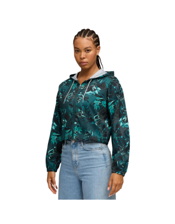 Puma W WOVEN JACKET - AOP "Green Terrain"