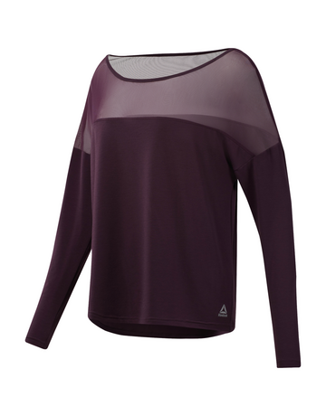 Reebok Dance Mesh Long Sleeve Top W