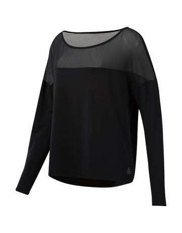 Reebok Dance Mesh Long Sleeve Top W