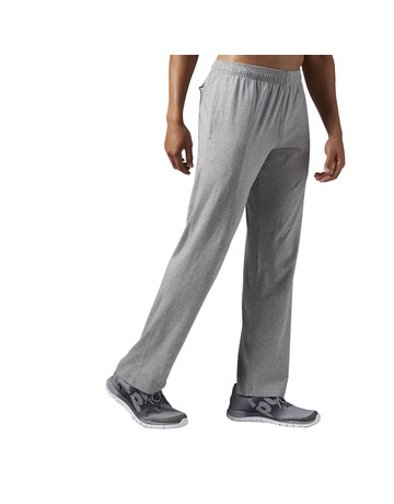 Reebok Elements Jersey Open Hem Pant (Gray)