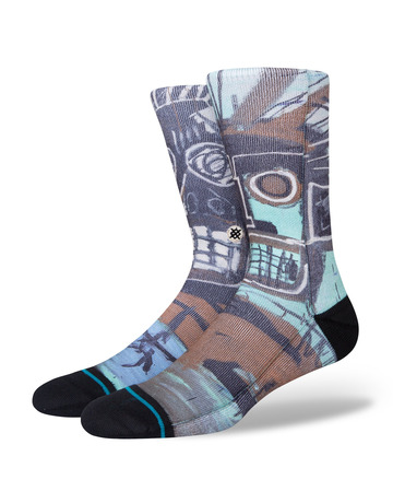Stance Casual JMB 2 Heads on Gold Crew Sock "Black"