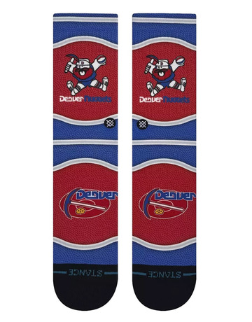 Stance Casual NBA Denver Nuggets Mini Ball Hardwood Classic Poly Crew Socks