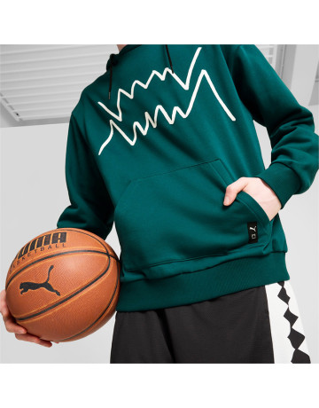 Sudadera Capucha Basket Puma Jaws Core 2.0 "Cold Green"