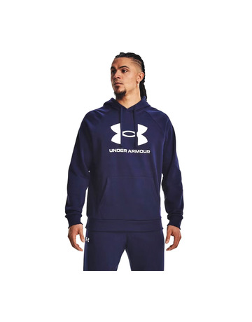 Sudadera Capucha UA Rival Fleece Logo "Navy"