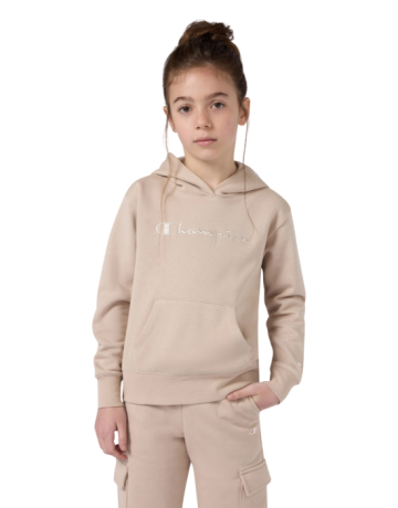 Sudadera Niña Champion Embroidery Logo "Beige"