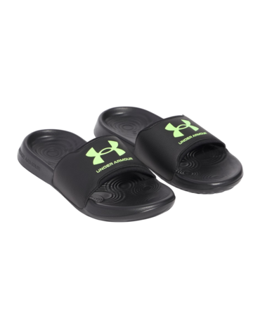 UA Boys' Ignite Select Slides "Black-Hyper Green"