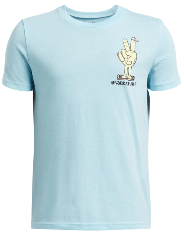 Camiseta Niño/Niña UA Boys’ Peace Love UA Logo "Stream-Sonic Yellow"