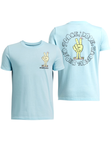 Camiseta Niño/Niña UA Boys’ Peace Love UA Logo "Stream-Sonic Yellow"