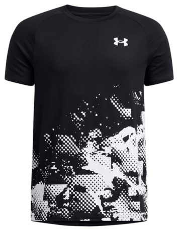UA Boys' Tech™ Graphic SS Tee "Black"