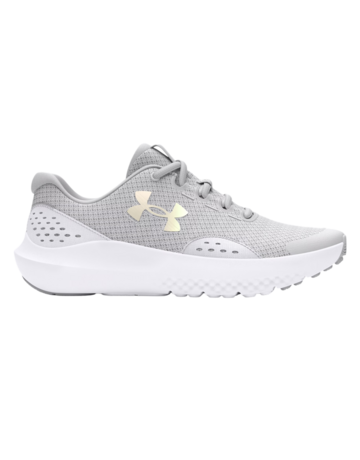 UA Girls' Grade School Surge 4 Running Shoes "Halo Gray"