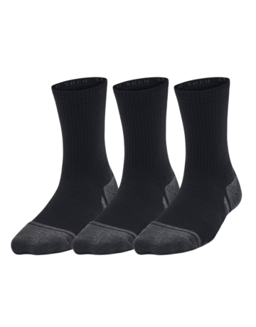 UA Kids' Performance Tech 3-Pack Crew Socks "Black"