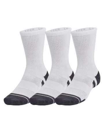 UA Kids' Performance Tech 3-Pack Crew Socks "White"
