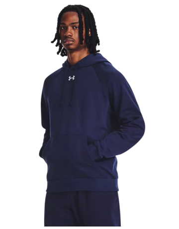 Sudadera con Capucha UA Men´s Rival Fleece "Midnight Navy-White"