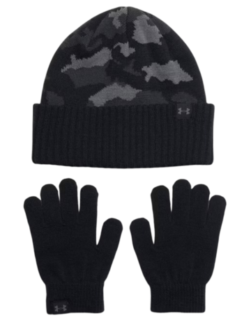 Set de Gorro y Guantes Under Armour Niño/Niña "Black-Camo"